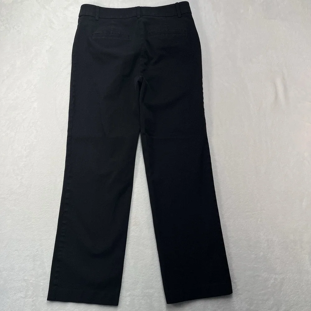 LOFT Outlet Parker Straight Leg Pants Womens 6 Black Minimal Staple